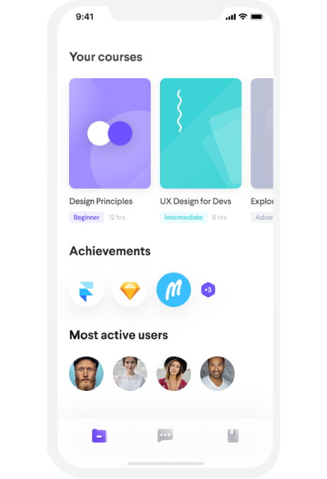 Mobile app screen